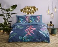 Descanso Dekbedovertrek Mae Bleu 140x220 cm Coton Satin