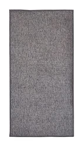 Tadi & Imperio1979 Vloerkleed voor buiten, effen kleur, antraciet, 60 x 300 cm