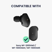 kwmobile 14x Reserve covers voor oordopjes geschikt voor Sony WF-1000XM3 / WF-1000XM4 / WF-1000XM5 - 4 maten - Silicone dopjes voor in-ear headphones - Rood