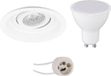 BES LED GU10 Inbouwspot Set - Mat Wit - Rond - Verdiept - Kantelbaar - 4W - Warm Wit 3000K - Ø105mm