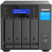 QNAP TVS-H474 NAS Tower - Intel Pentium G7400 - 8GB RAM - Zwart