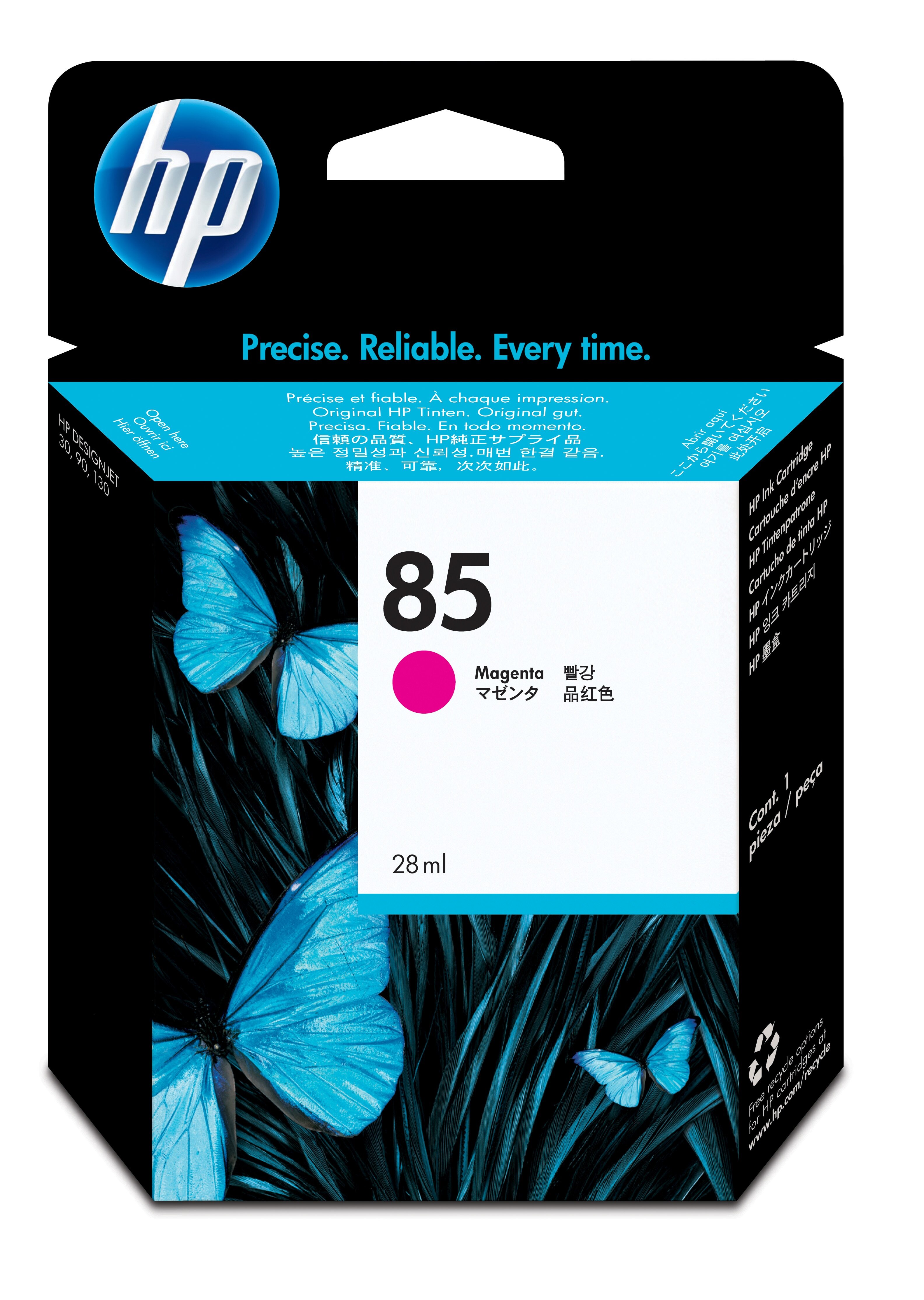 HP 85 magenta DesignJet inktcartridge, 28 ml single pack / magenta