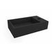 Wiesbaden Lotte Lavabo - Droite - 40x22x10cm - Solid Surface - Noir Mat