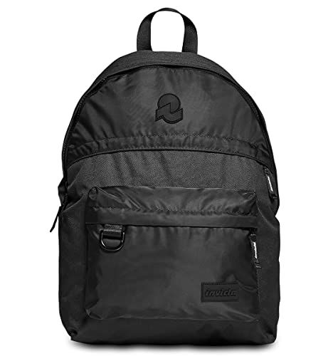 Invicta American rugzak, zwart - PC-tas 13 inch - studio, kantoor en vrije tijd - stof ECO-materiaal - voor heren en dames, zwart.