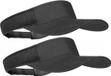Merkloos / Sans marque Makito Western Europe Zonneklep pet/Sunvisor - 2x stuks - zwart - voor volwassenen - Katoenen verstelbare zonnekleppen - Dames/heren