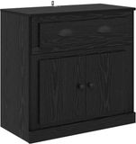 vidaXL Highboard Zwart Eiken 70 x 35,5 x 67,5 cm Bewerkt hout