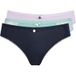 Ted Baker Addison 3pk culotte uni bleu marine/lilas/aquifère Taille : L
