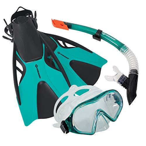 Schildkröt S CHILD KRÖT ® Snorkelset Cayman turquoise - 3 stuks, maat S/M