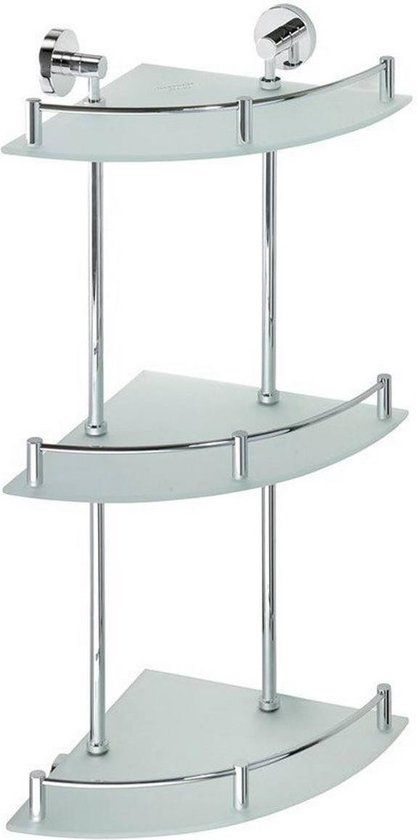 Sapho X-Round Hoekplank - 25x67x25 cm - Chroom