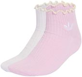 Adidas Originals Ruffle Quarter Enkelsokken voor Mannen - Orchidee/Wit - Maat L