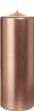 Wiedemann Bougie cylindrique/bougie pilier - or rosé métallique - 20 x 7 cm - 103 heures de combustion