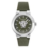 Versace Medusa Infinite Gent VE7E00123 Horloge - Leer - Groen - Ø 43 mm
