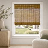 CHICOLOGY Bamboe jaloezieën, bamboe tinten, Romeinse tinten voor ramen, Romeinse raamgordijnen, raamtinten voor thuis, bamboe tinten voor terras, jaloezieën en tinten, raamschaduw, 71 cm B x 143 cm