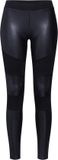 Urban Classics Fake Leather Tech Dames Legging - zwart - XL