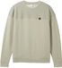 TOM TAILOR Sweatshirt vert pâle / blanc