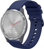 By Qubix - Soft siliconen bandje - 18mm - Donkerblauw - Geschikt voor Garmin Venu 3s / Vivoactive 4s / Venu 2s / Vivomove 3s / Forerunner 255s / 265s