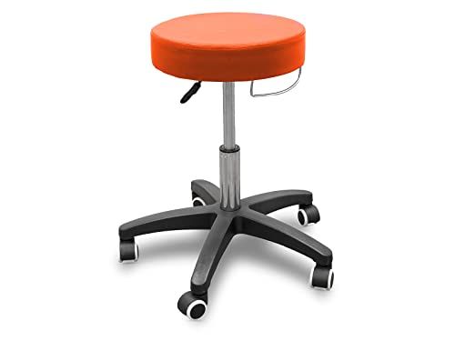 QUIRUMED Kruk met rolvoet en handdoekhouder oranje - 2023 model