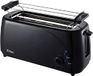 Zilan Broodrooster met lange sleuf, 4 sneetjes toastautomatisch, XXL, 5 roosterniveaus, broodaccessoires, ontdooifunctie, kruimellade