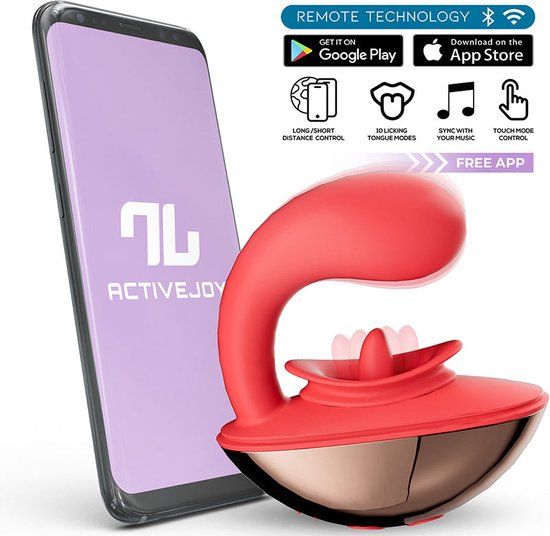 Intoyou Rondy Likkende Clitoris Vibrator Met App Control Rood