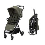 Bebeconfort Azur, Compacte Kinderwagen, 0-3 jaar (15 kg), Lichtgewicht Kinderwagen, Automatisch Inklappen met één Hand, Naadloos Verstelbaar Naar Vlakke Ligstand, Grote Mand, Mineral Green