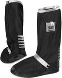Perletti Zwart met reflecterende band hoge regenoverschoenen (Shoe Cover) L