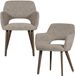 WOOOD Murat Eetkamerstoelen Houten Bruine Poot - Naturel - Set van 2