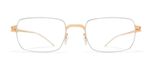 Mykita Asger Lunettes De Vue Unisexe Doré Rectangles 55mm