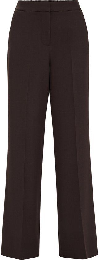 WE Fashion Dames wide leg pantalon - Dark brown - Size 40