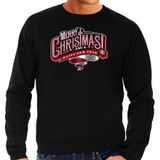 Bellatio Decorations Merry Christmas Kerst sweater / Kerst trui zwart voor heren - Kerstkleding / Christmas outfit XXL