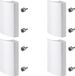 Sotech 4 x balkondeurgreep SEJA II aluminium wit 85 x 40 x 20 mm
