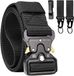 Bol Tactical Belt Militärischer Gürtel Sicherheitsgurt - Herren Gürtel mit Schlüsselhaken - Metallschnalle - Outdoor Sport Camping Jagd Schwarz L Tactical Belt