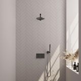 Brauer Gunmetal Carving Thermostatische Regendoucheset Inbouw
