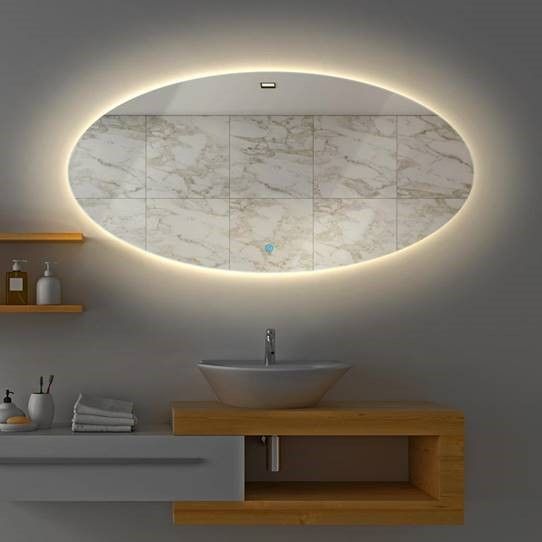 Gliss Design Oval spiegel 120x80 cm