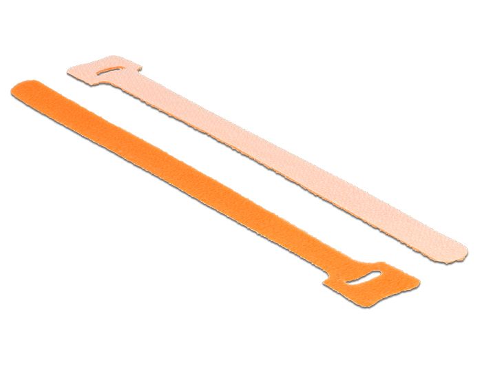 DeLOCK 18696 - Klittenband - Oranje - 1,20 cm breed - 10 stuks