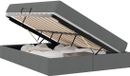 vidaXL Opbergbed met matras Donkergrijs 140 x 200 cm Polyester