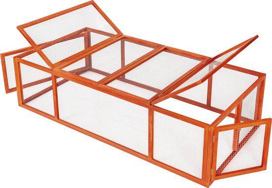 tectake konijnenhok bruin - 4061173208545