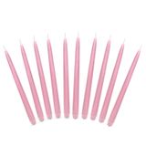 Bougies de dîner rose clair 24 cm - 20 pièces