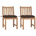 VidaXL Fauteuils de jardin 4 pcs avec coussins teck massif Taupe