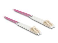 DeLOCK 88087 InfiniBand en Glasvezelkabel 1 m LC Duplex Multimode OM4 Violet
