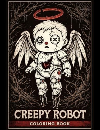 Robot Coloring Book Creepy Adventures: Creepy robot designs, spooky mechanical creatures, and imaginative pages for kids & teens
