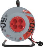 EMOS Verlengsnoer op haspel 50 m / 4 stopcontacten / oranje / PVC / 230 V / 1,5 mm² SCH, P09250