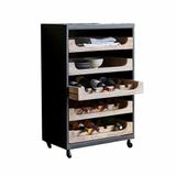 Loberon Flessenkast Jacksonville zwart/bruin