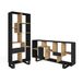 Skraut Home Boekenkast, Boekenplank | woonkamer, studeerkamer | 174x67x31 | Industrieel design | Moderne stijl | Zwart en Eiken