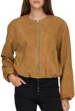JDY Jacqueline de Yong Jas Jdynia Faux Suede Balloon Jacket Ot 15367790 Cognac/ Silver Dames Maat - S