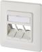 Metz Connect 130B20D31002KE Netwerkdoos Inbouw (in muur) Inzet met centraalstuk en frame Zonder connectoren 3 poorten Zuiver wit (RAL 9010)