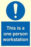 Dit is een werkstation voor één persoon