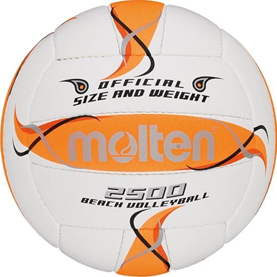 Molten Beachvolleybal BV2500-FOR - Wit/Oranje/Zilver