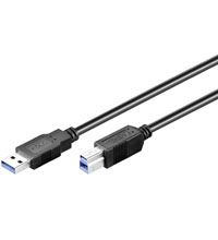 Goobay USB 3.0 A/B Kabel - 0.5m - Zwart