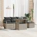 Maison Exclusive - Ensemble de jardin avec 6 places, gris clair, en polyrotin