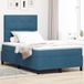 Prolenta Maison Exclusive - Lit boxspring à LED avec tête de lit bleu foncé 120 x 200 cm, velours